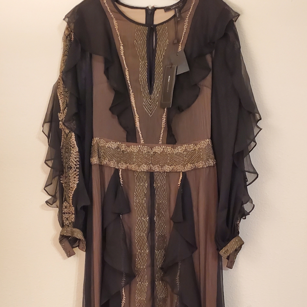 BCBG MAXAZRIA Embroidered Maxi Dress 2 NWT - Picture 6 of 6